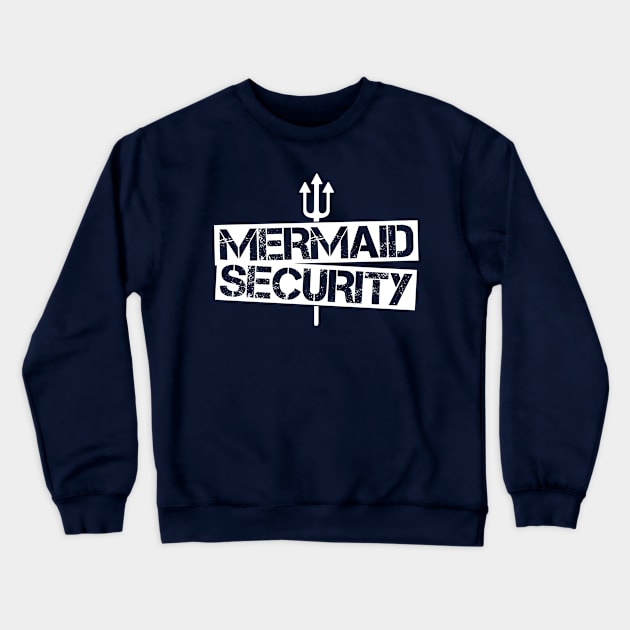 Mermaid Security Shirt Men Boys Swim Team Gift Swimmer Crewneck Sweatshirt by 14thFloorApparel